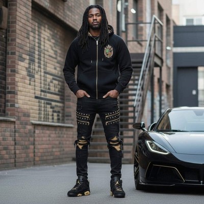 *FINALLY FAMOUS* (BLACK) ZIP UP HOODIES