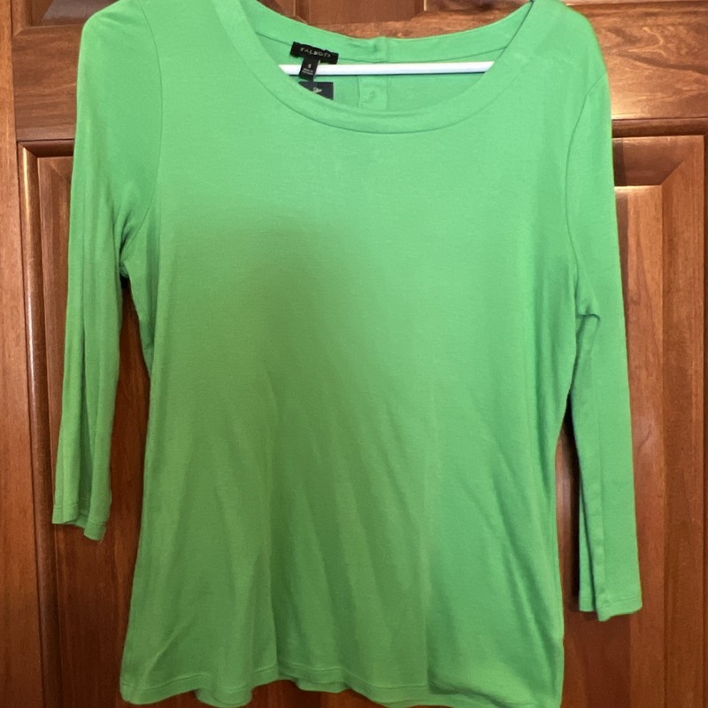 Talbots Solid Green Shirt Women Size Small Stretch Casual