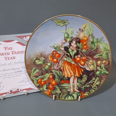 The Flower Fairies Jahresteller '' The Black Bryony Fairy '' Porzellan limitierte Auflage