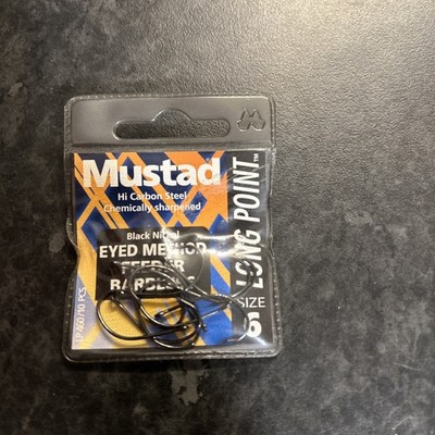 Mustad Long Point Eyed Method Feeder Widerhakenlose Augen Größe 6 