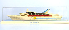 MS SOUTHWARD CRUISE SHIP Vintage 8" Plastic Model Ship in Display Case 1970's