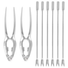 8 Pcs/set Crab Eater Pincer Clip Stainless Steel Tool Peeling Claw Piler