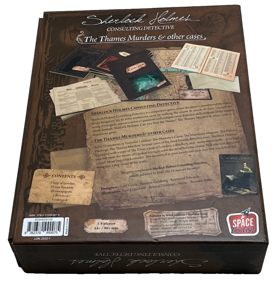 SHERLOCK HOLMES Consulting Detective Game : The Thames Murders & Other Cases - Image 2 of 4