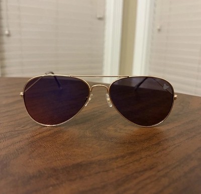 Disney Parks Aviator Mickey Mouse Icon Gold Sunglasses Purple Blue Gradient