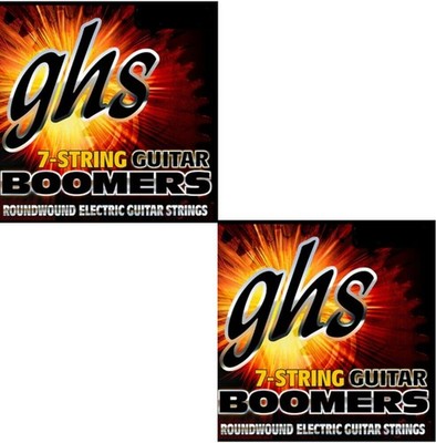 GHS Boomers Guitar Strings 2 Sets 7-String Roundwound Electric Medium 10-60