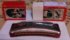 Vintage Pepita Folk Harmonica Made In US Zone Germany