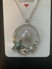 Coastal Necklace Pendant Starfish Shells Ocean Tropical