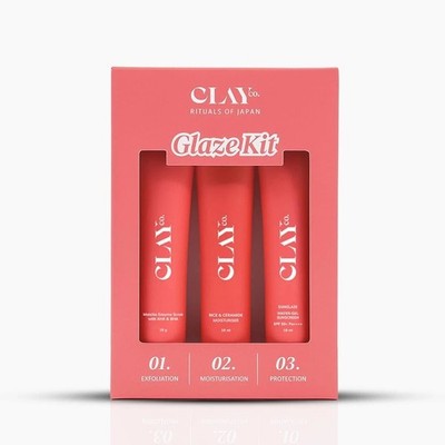 ClayCo Glaze Kit Peeling + Moisturisation + Sun Protection Matcha Enzyme 30ml