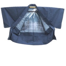 10637C4 Silk Vintage Japanese Kimono Men's Haori Mt. Fuji
