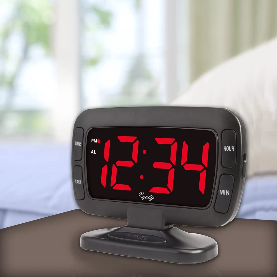 Equity 30016 Large 1.8 Inch Tilt LED Alarm Clock - Image 4 of 4