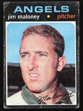 1971 Topps #645 Jim Maloney HIGH NUMBER SP Short Print California Angels