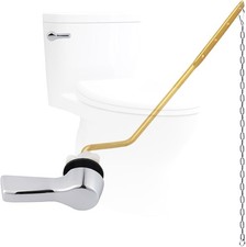 Metal Toilet Handle Lever Flush Replacement, Universal Side Mount Toilet Handle