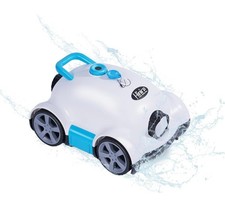 Hinice Cordless Robotic Pool Cleaner, Automatic Pool Vacuum Robot White/Blue