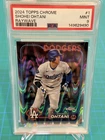 2024 Topps Chrome Shohei Ohtani #1 RayWave Refractor PSA 9 #Dodgers