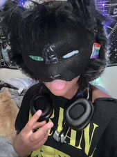 Black Cat Therian Mask Cosplay Well Made With Easy To See Through Eye Mesh