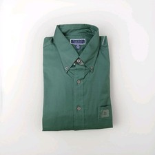 Club Room Men's Dress Shirt 16  32/33 Brazilian Green Stretch Performance NWT