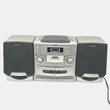 Sony CFD-ZW755 CD/Dual Cassette AM/ FM Radio Boombox Fully Functional TESTED