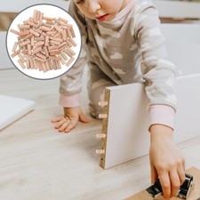 100Pcs Wooden Dowels for Crafting Dowel Rods Wooden Pins for Assembly