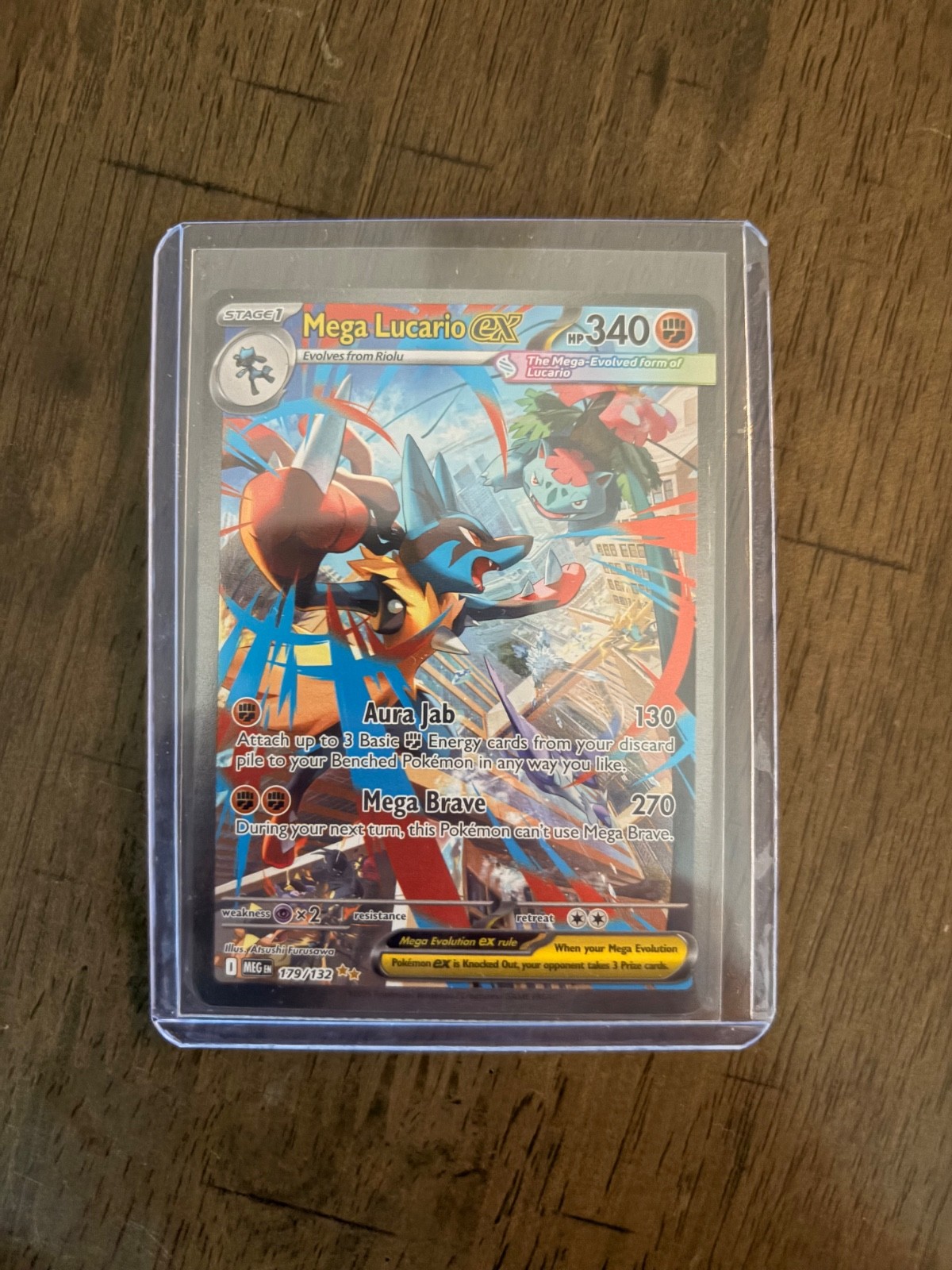 Mega Lucario EX alt art from Mega Evolutions, 179/132 NEAR MINT