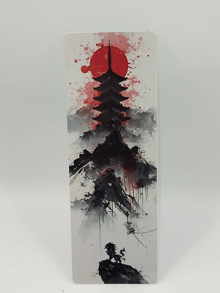 CREATIVE ALGORITHM ART Crimson Pagoda Warrior Bookmark