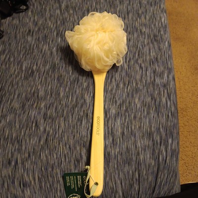 EcoTools EcoPouf Bath Brush, Loofah & Handle, Recycled Mesh Netting,1 Count
