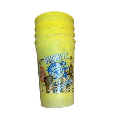 Vintage 1992 Lot of 4 Hershey's Syrup Chocolatese Plastic Cups