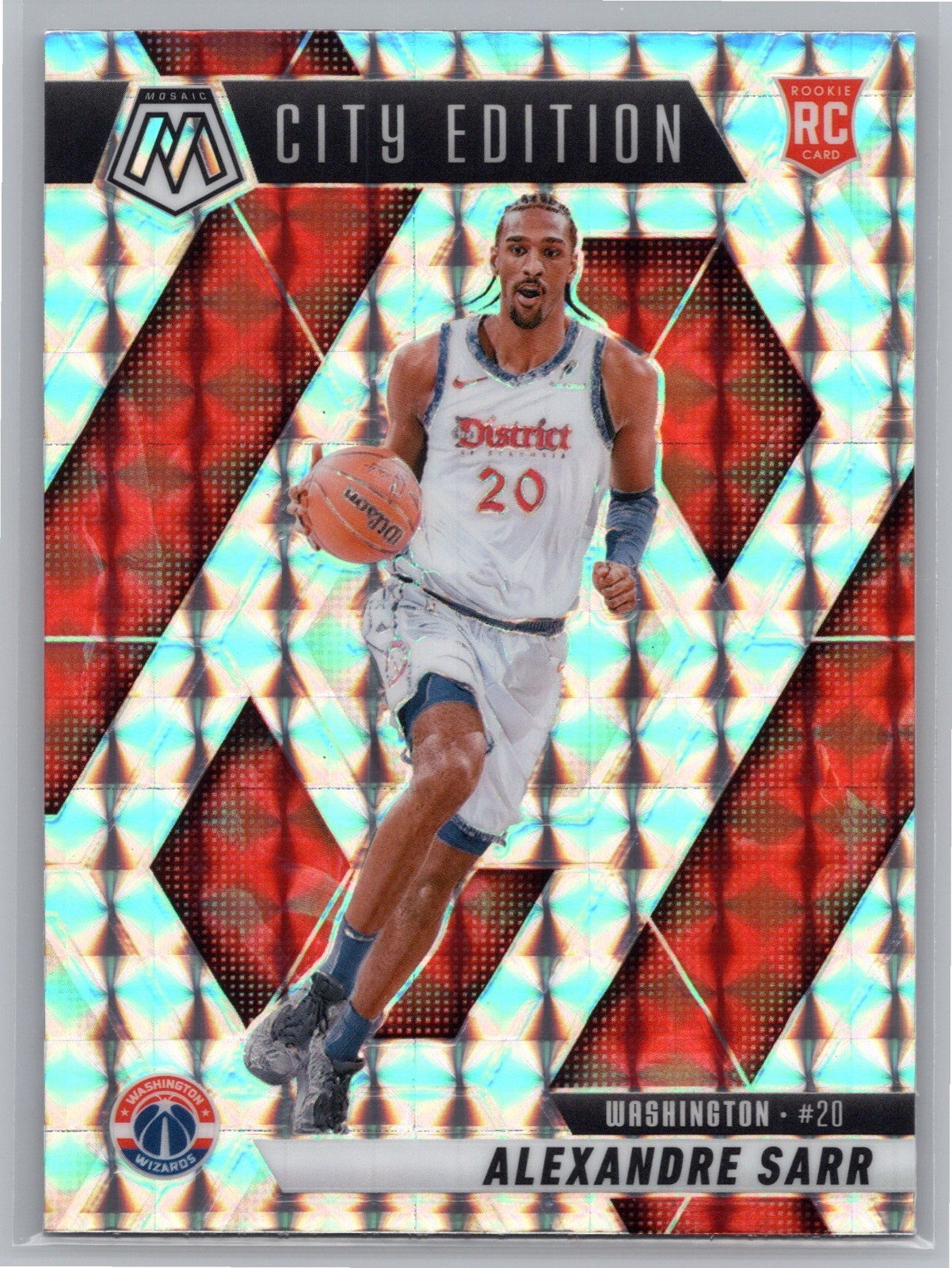 2024-25 Panini Mosaic City Edition Alexandre Sarr #278 Silver Mosaic RC Wizards