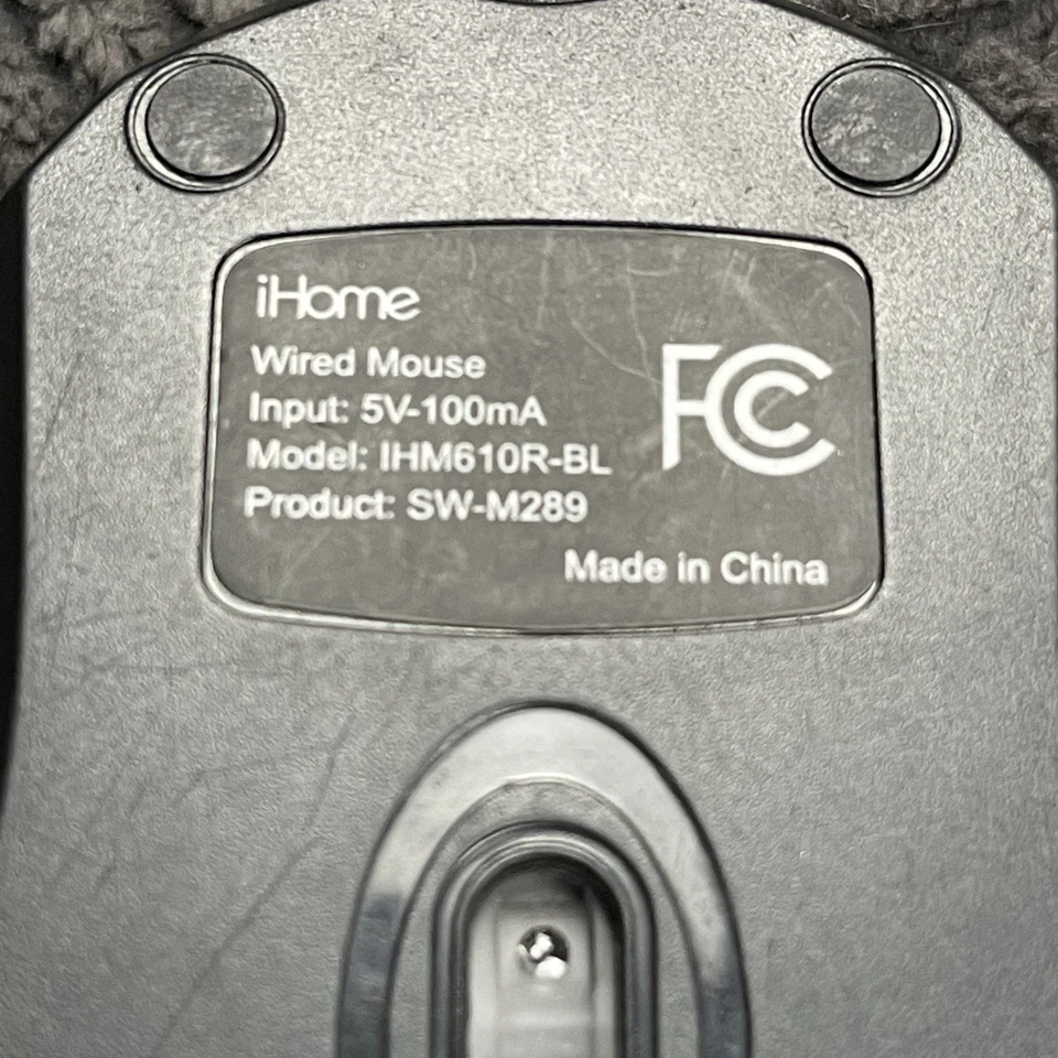 iHome Wired USB Optical Mouse Red Black Model IHM610R-BL SW-M289￼ - Image 3 of 4