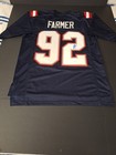 JOSHUA FARMER NEW ENGLAND PATRIOTS AUTOGRAPHED CUSTOM BLUE XL JERSEY JSA COA — photo 1