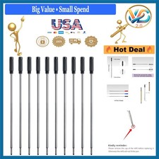 Black Ink Refills 10 Pack, Medium Tip Ballpoint Pens Replacement