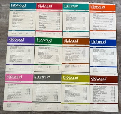 Lot 12: Vol 1 Kilobaud Magazine 1977 All Issues Early Catalogs Heath MITS Seals