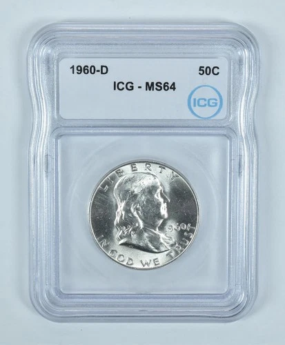 1960-D Franklin Half Dollar MS64 ICG *2443