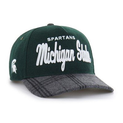 Unisex '47 Dark Green Michigan State Spartans Windowpane Plaid Collection Hitch
