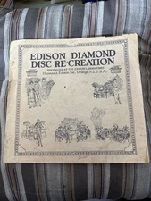 #42 EDISON DIAMOND RE-CREATION Record Sleeve Only 78 Rpm 10 In (AS IS)