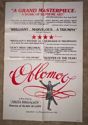 Oblomov 1981 Movie Poster 27x41 Russian Oleg Tabakov Nikita Mikhalkov
