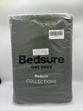 BEDSURE 100 Cotton Waffle Weave Duvet Cover Set OLIVE Oversized KING 120"x98"
