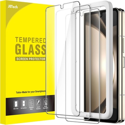 JETech Front Screen Protector for Samsung Galaxy Z Fold 5, Tempered Clear 