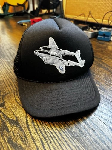 80's/90's Vintage Small Private Plane Airplane Trucker Mesh Snapback Cap Hat  - product listing photo