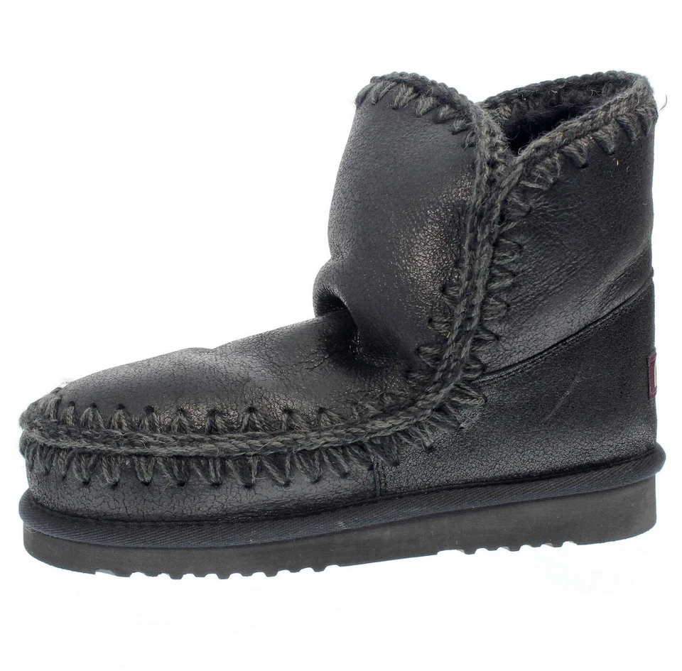 Mou Eskimo 18 - Stivaletti In Montone Nero - Donna Scarpe Stivaletti Con Pelo - Immagine 3 di 3