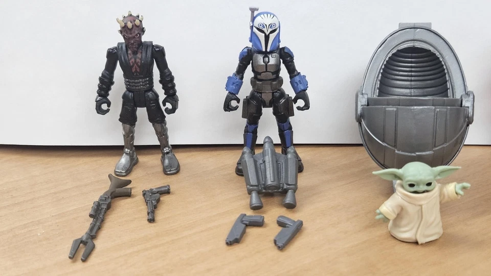 Star Wars Mission Fleet Hasbro Figure Lot 10 W Grogu Mandalorian Ahsoka Vader - Image 3 of 4