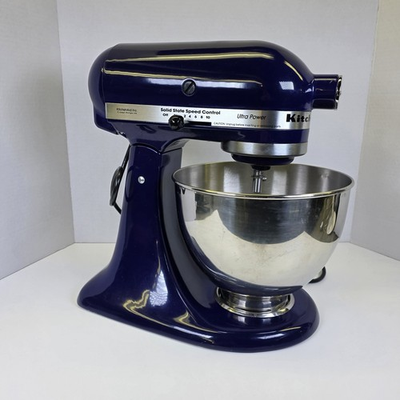 #ad #ad Kitchen Aid KSM90 Ultra Power Stand Mixer Cobalt Blue With Bowl And Attachments $200.00