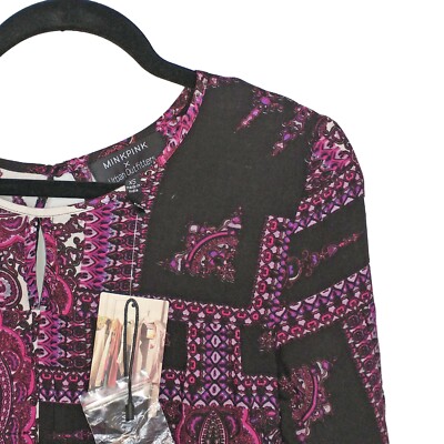 MinkPink x Urban Outfitters Bohemian Print Long Sleeve Dress - Size XS - NWT