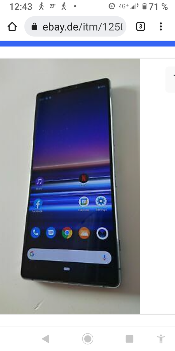 Sony Xperia 1 - 128Go Gris Double SIM (Débloqué) - Occasion En Bon état