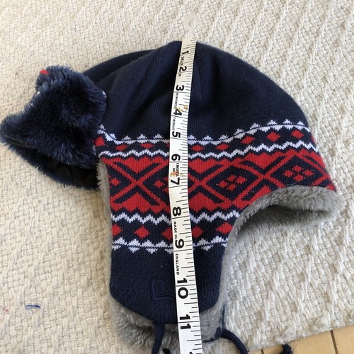 NFL New Era Hat, Mens NFL New England Patriots faux fur Winter Trapper Hat knit - Picture 7 of 7