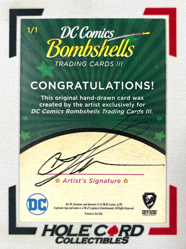 HARLEY QUINN Cryptozoic DC Comics Bombshells Ⅲ Sketch Card 1/1 - Image 2 of 2