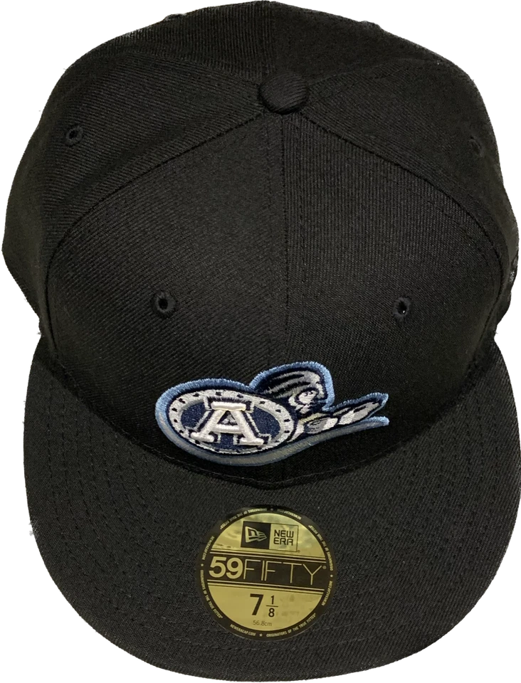 Chapéu ajustável masculino Toronto Argonauts preto logotipo retrô personalizado New Era 59fifty - Imagem 2 de 4