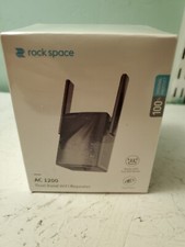 Rock Space AC1200 Dual Band Wifi Repeater Home Range Extender Booster Black