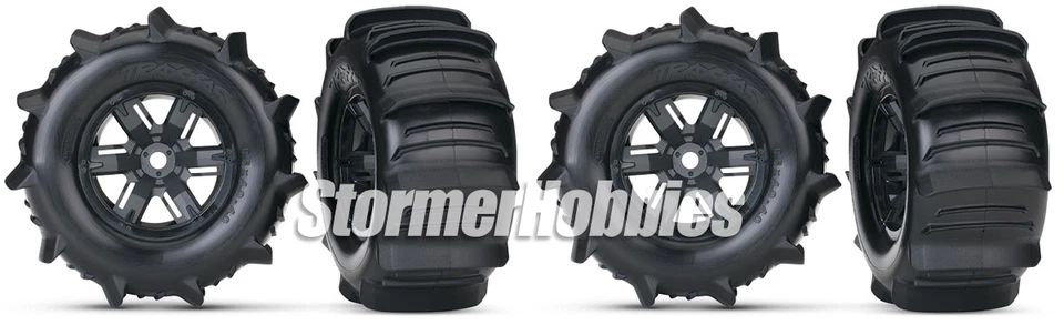 Juego de 4 neumáticos y ruedas XRT Sand Paddle Traxxas 7773 X-MAXX TRA7773 Foto 3 de 3