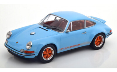 Singer 911 Coupe - hellblau/orange - 1:18 - KK-Scale (KKS180441)