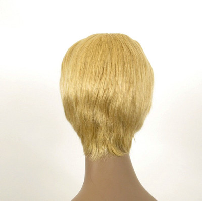 Perruque Femme 100% Cheveux Naturels Courte Blonde Réf WITNEY 22 - Neuf Avec étiquettes